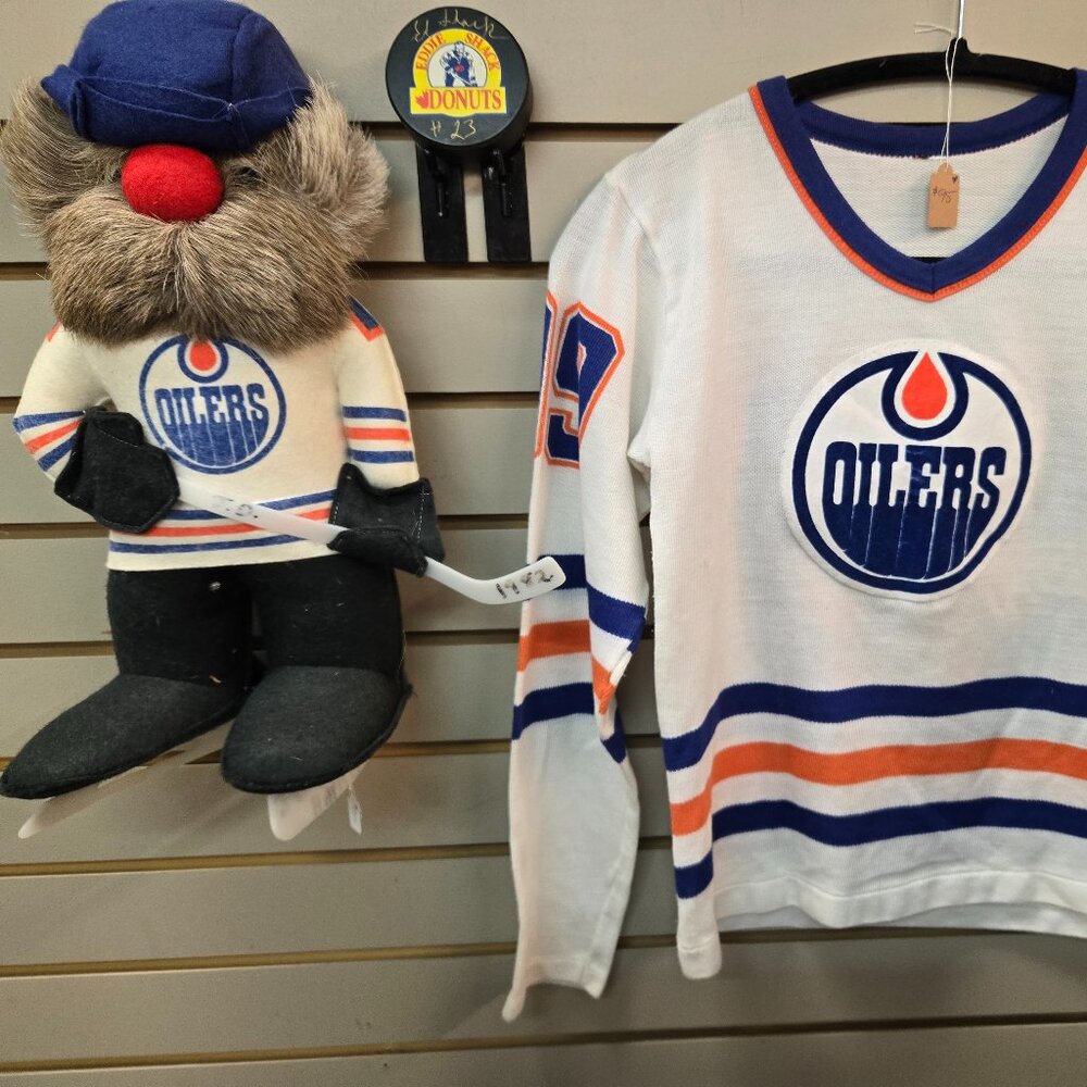 Vintage Oilers Hockey Jersey/shirt #99 Canadian Fufel Doll Collection NHL